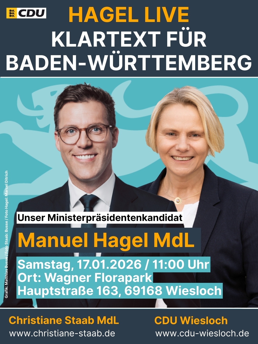 Grafik / Foto Staab: Matthias Busse / Foto Hagel: Marcel Ditrich